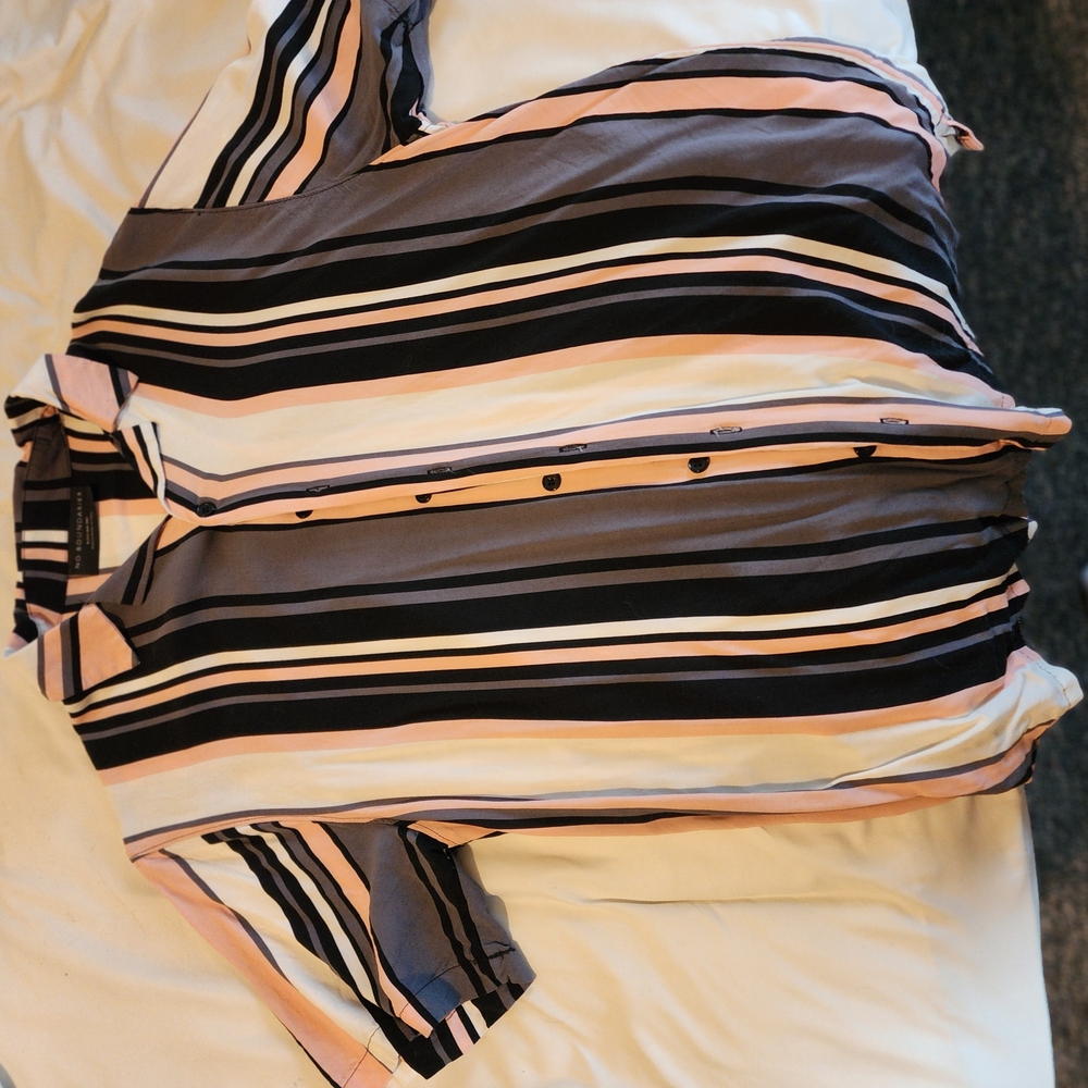 Striped Button-Up Shirt